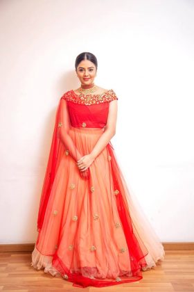 Sreemukhi Looking Beautiful In Red 2