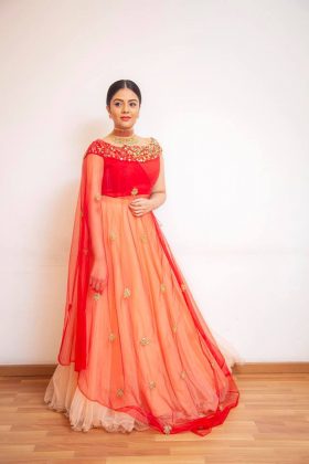 Sreemukhi Looking Beautiful In Red 3