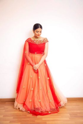 Sreemukhi Looking Beautiful In Red 5