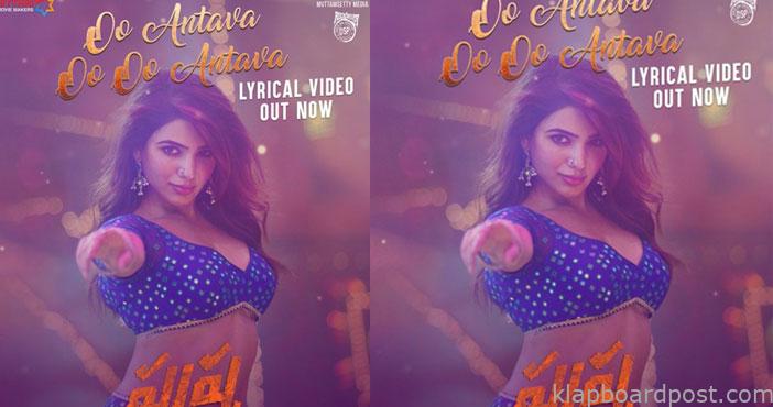 Samantha item song out now