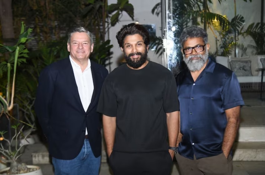 Allu Arjun Rajamouli and Prabhas meet Netflix CEO Ted Sarandos Nag Ashwin