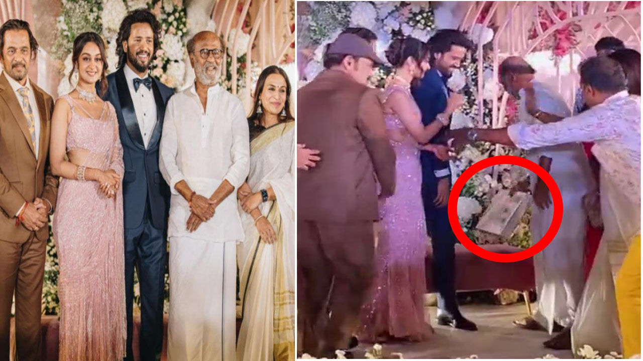 Rajinikanth photo's from Aishwarya Arjun's wedding reception