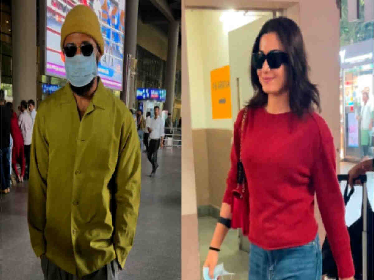 Vijay Deverakonda and Rashmika Mandanna avoid paps at Mumbai airport